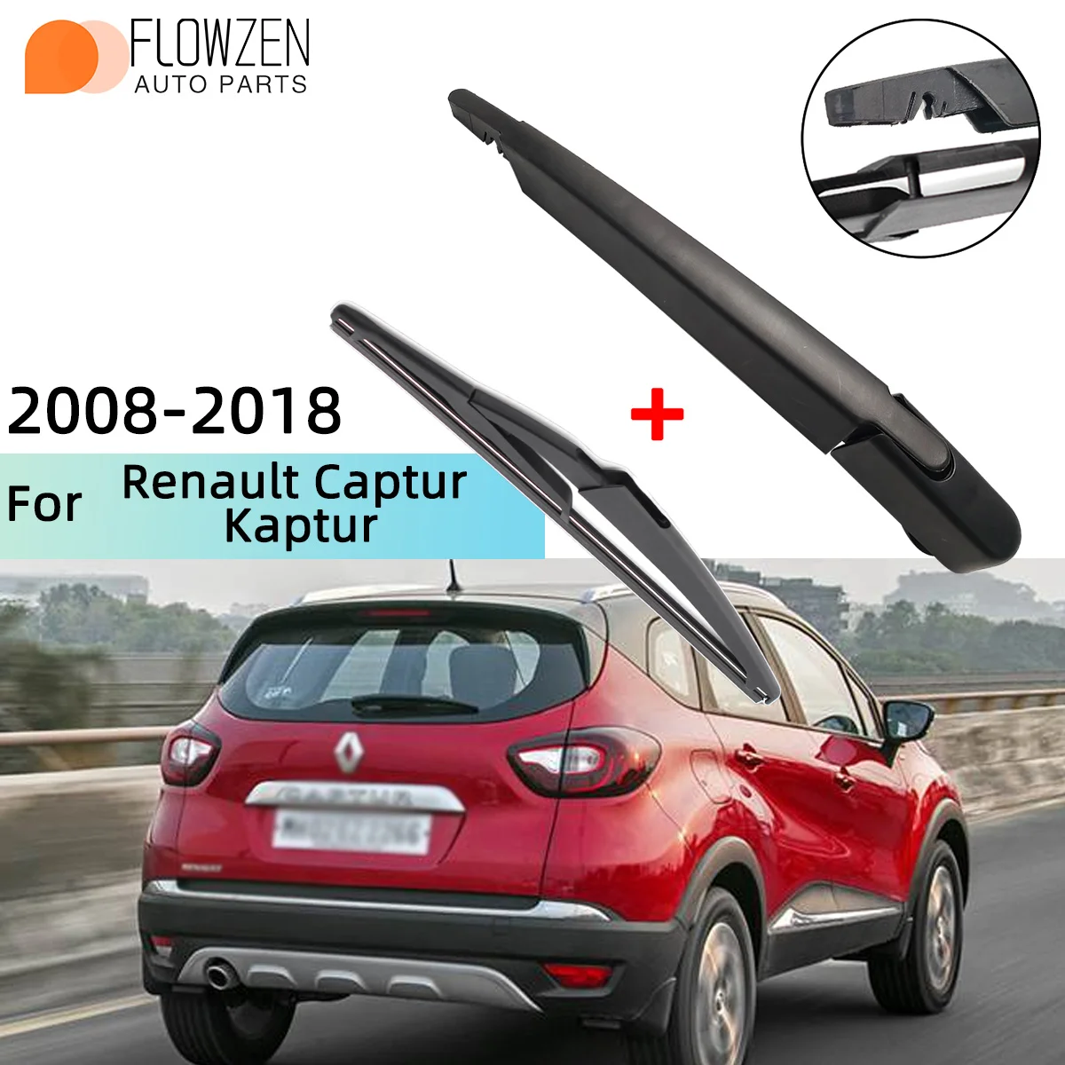 

Rear Windscreen Wiper Blade Wiper Arm Kit For Renault Captur Kaptur 2008--2018 Windscreen Windshield Wipers Brushes Cleaning Ac
