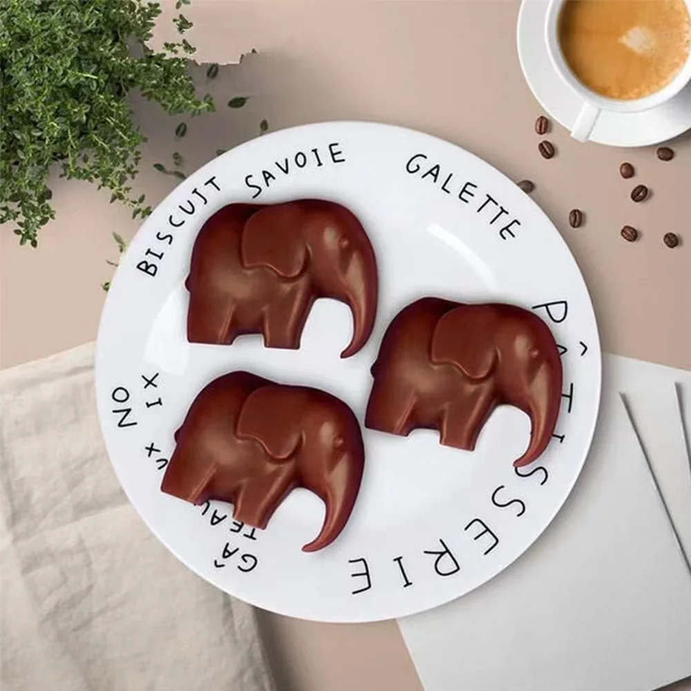 

12 cavity 3D Elephant Silicone Mold Cookies Baking Fun Chocolate Cake Mold Biscuit DIY Baking Pudding Mousse Kitchen Accessory