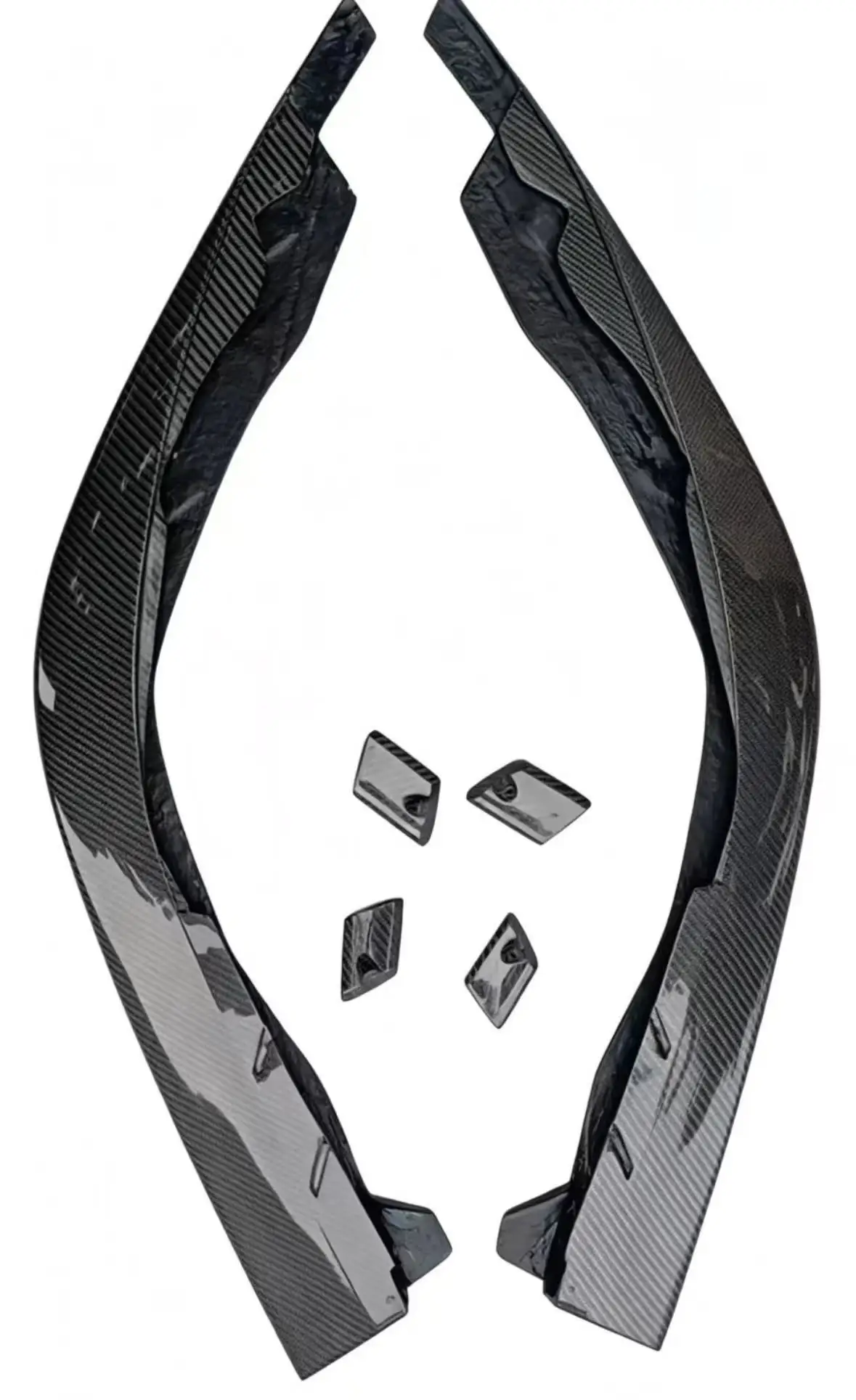 1Piar Real Carbon Fiber Front Bumper Corner Cover for Ferrari F8 Spider Tributo Car Accessory