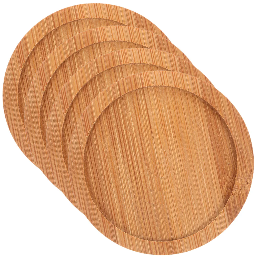 

4Pcs Bamboo Coaster Round Cup Mats Heat Resistant Protective Drink Coasters for Home Kitchen Table Use Cups Coasters