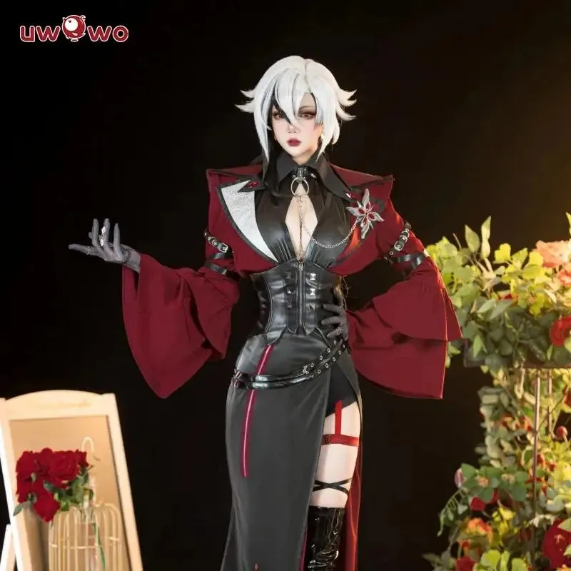 أزياء UWOWO Genshin Impact التأثيرية Fanart Arlecchino The Knave Music Concert أزياء تنكرية للعبة أزياء الهالوين