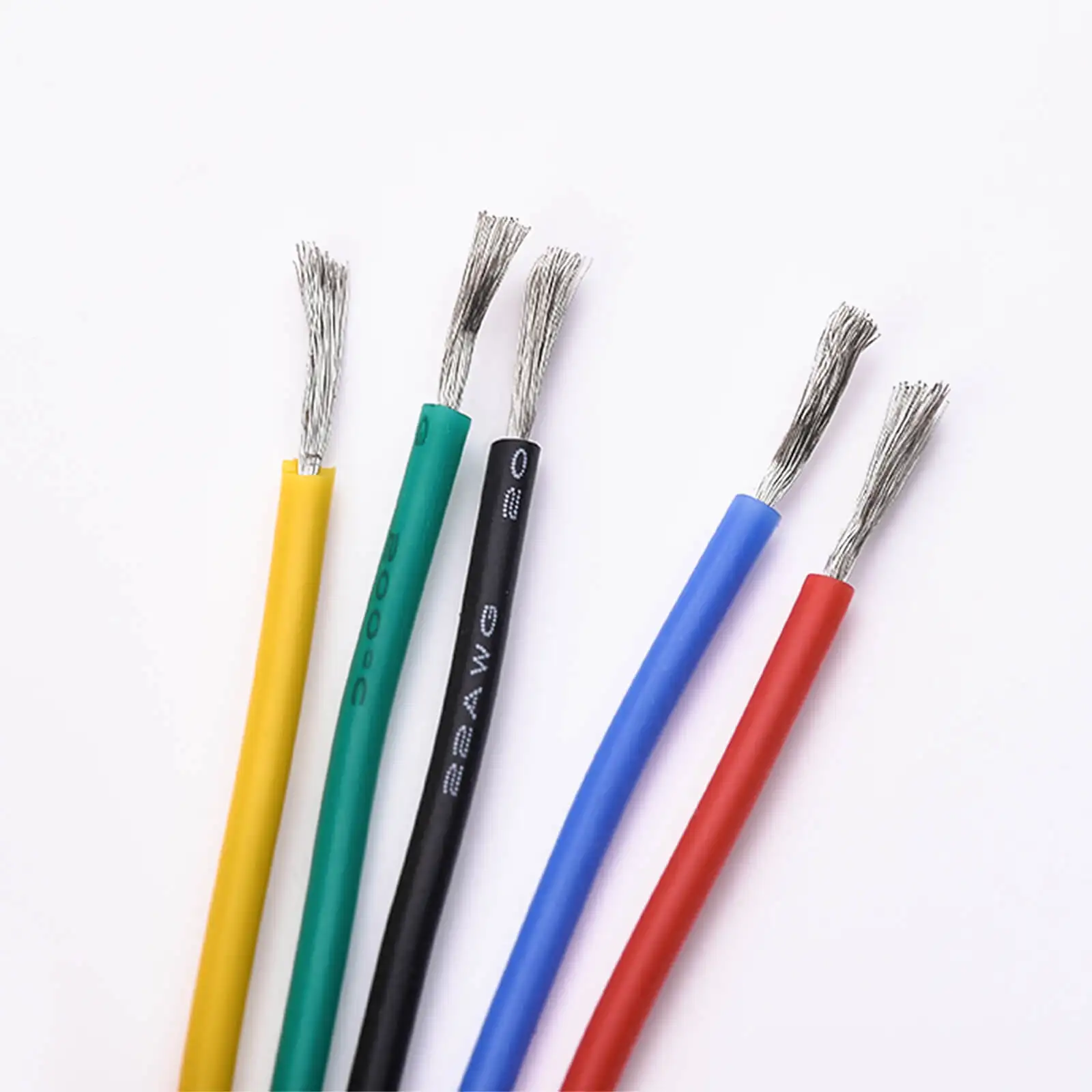 22AWG Electric Wire Flexible Silicone Wires 22 Gauge Stranded Tinned Copper Wire 5 Colors 16.4ft/5m Each or 32.8ft/10m Each