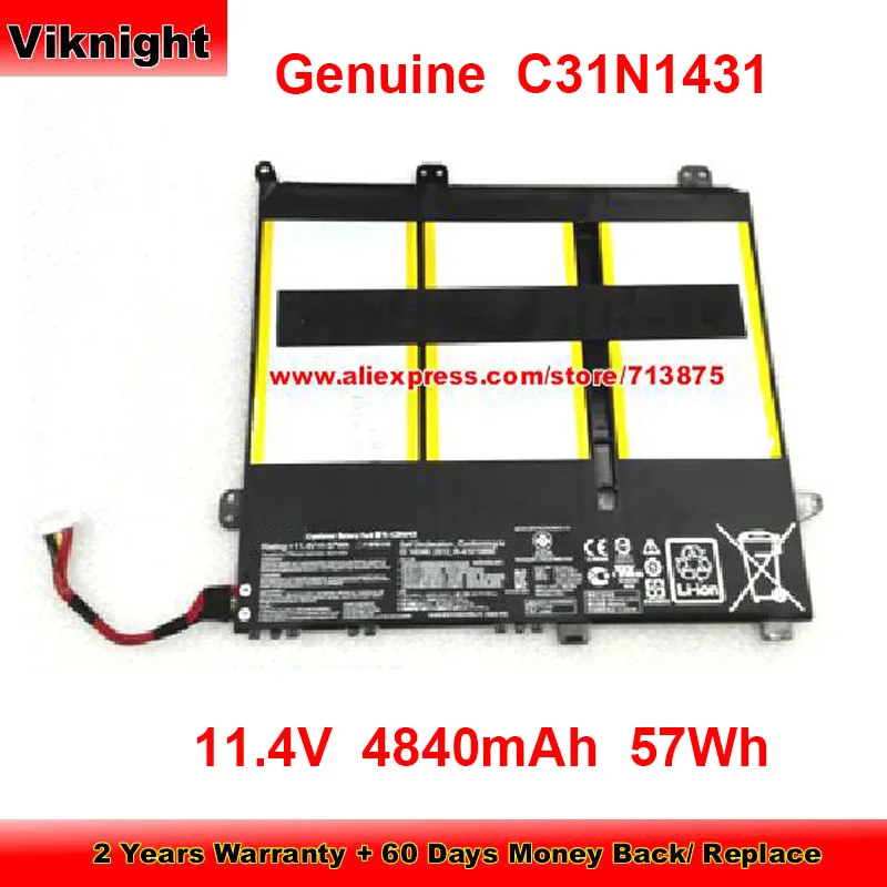 Genuine C31N1431 Battery for Asus VivoBook E403NA E403SA E403SAUS21 E403SA-WX0002H E403SA-WX0003H E403SA-US21 11.4V 4840mAh 57Wh