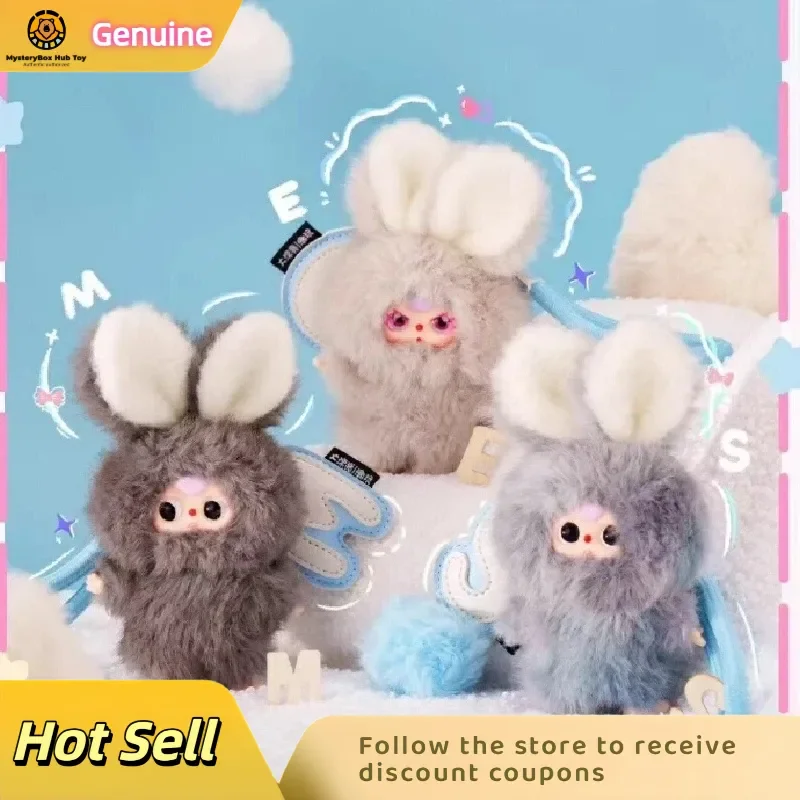 New Genuine Baby Three Super Mini Rabbit Cute Vinyl Letter Bag Pendant Blind Box Mystery Box Keychain Birthday Trendy Toy Gift