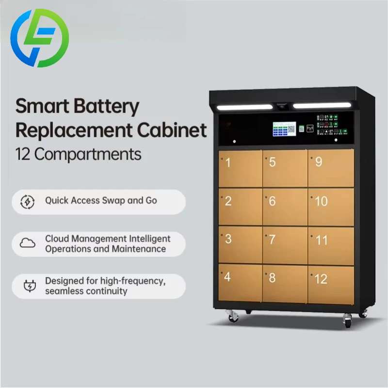 Customize Independent 12-Cabin Battery Safety Cabinet with Lithium Battery Swapping for Electric Two-Wheeler and Three-Wheeler