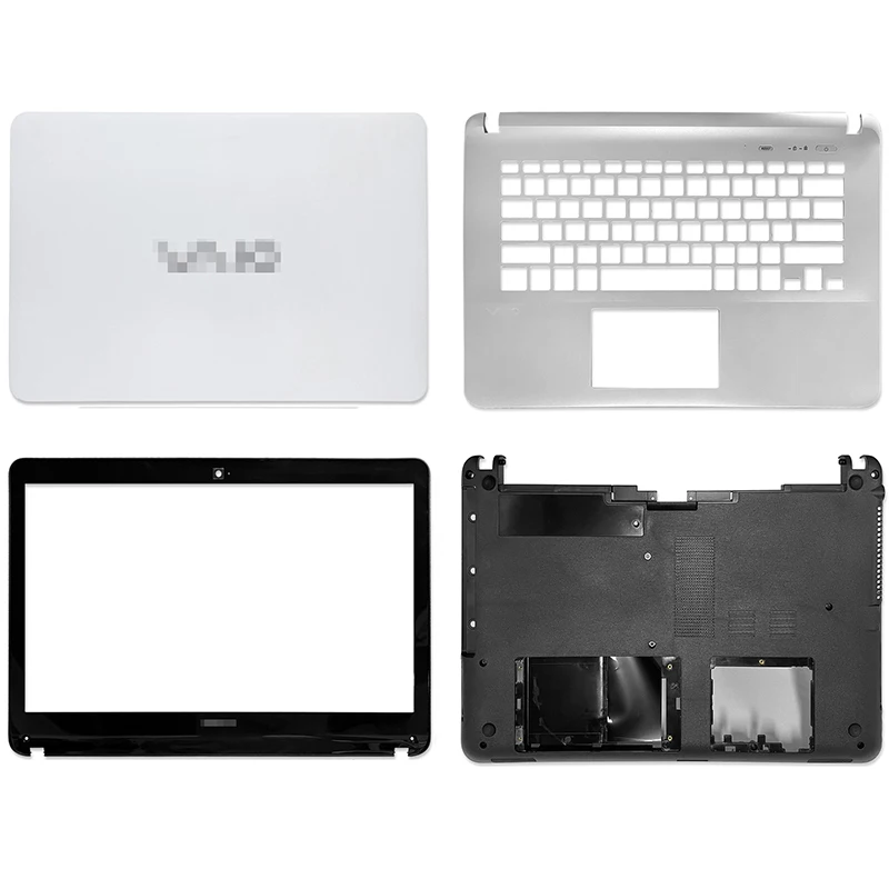 NEW For Sony SVF142 SVF143 SVF14326scw SVF143a1qt Lcd Back Cover Front Bezel Plamrest Bottom Case Hinges Hinge Cover Non Touch