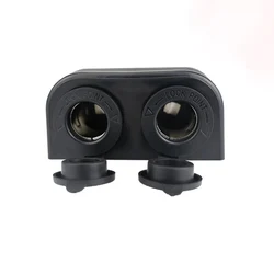 2 Holes Tent Base Car Cigarette Lighter Socket 12V 24V Waterproof USB Power Adapter Socket Car Accessories for Boat RV