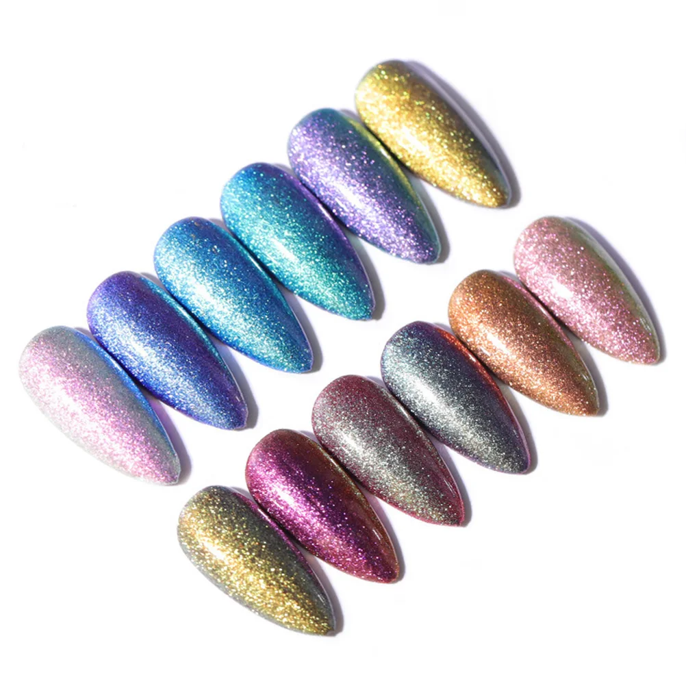 

6Pcs 6 Colors Quicksand Powder Set Manicure Shimmer Glitter Quicksand Power Kit DIY Nail Art Accessories (Styling 1)
