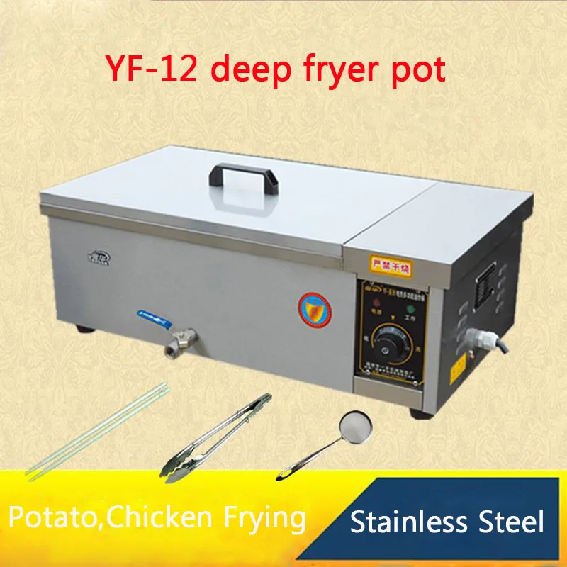

【Best-selling】Multi-Function Deep Fryer Machine Oil Pot Commercial Household Fried Furnace For Potato Chicken Dough Sticks Fryin