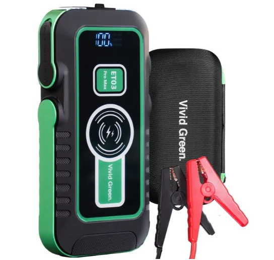 

Hot Selling Portable Car Jump Starter Power Bank with Tire Inflator 4-in-1 2000a Peak Current for Motorcycles Includes LED Light