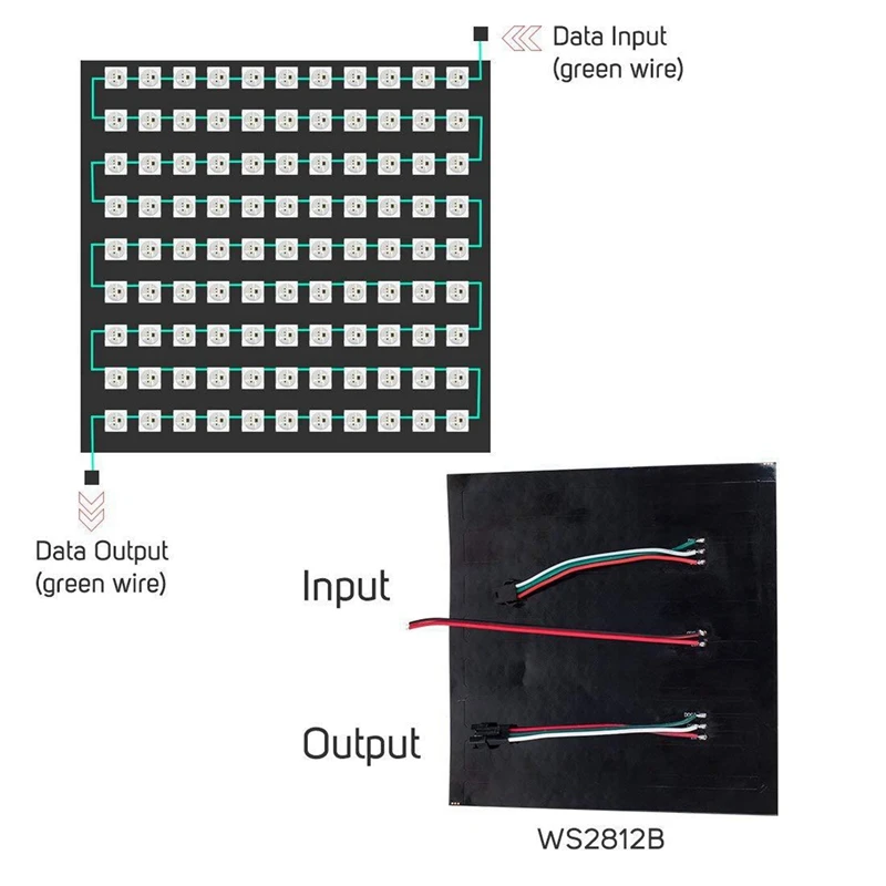 4X WS2812B LED RGB Flexible Pixel Panel 16X16 Individually Addressable Panel Light LED Module Matrix Screen