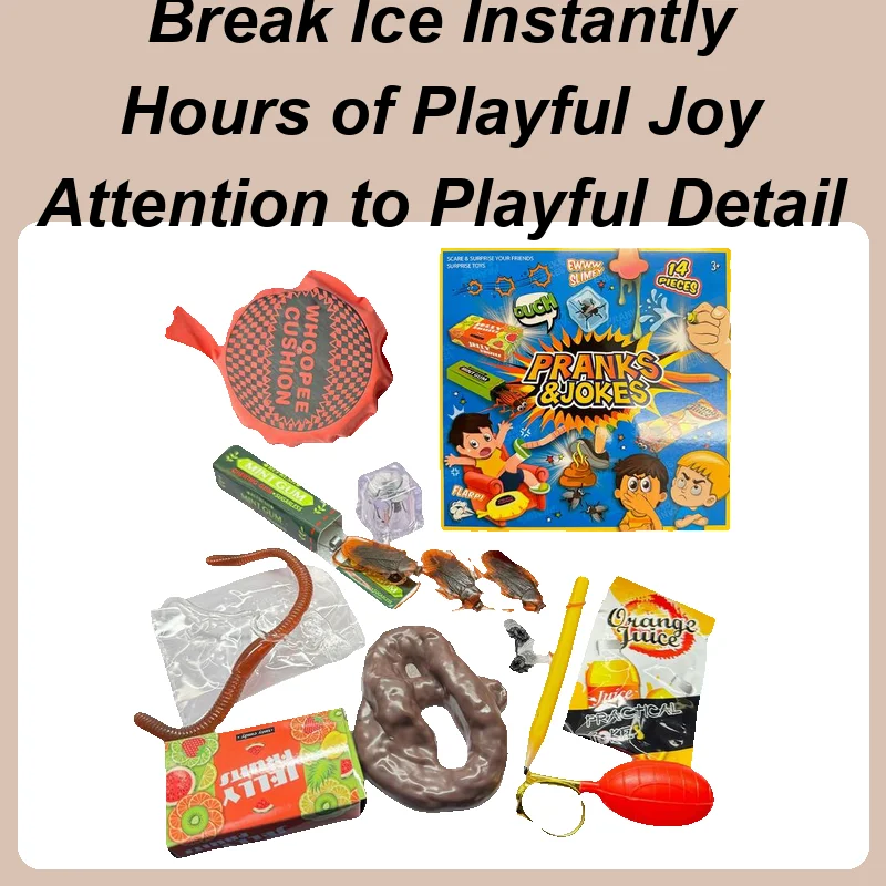 Prank Kit Funny Gag Practical Joke Kit For April Fools Portable Cool Funny Stuff Fun Friends Parties Favors For Adding Laughter