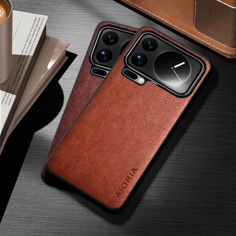 Stilvolle Hülle für Xiaomi 17 Pro Max, luxuriöse Vintage-Lederhülle, weiche Hülle für Xiaomi 17 Ultra Hülle Capa
