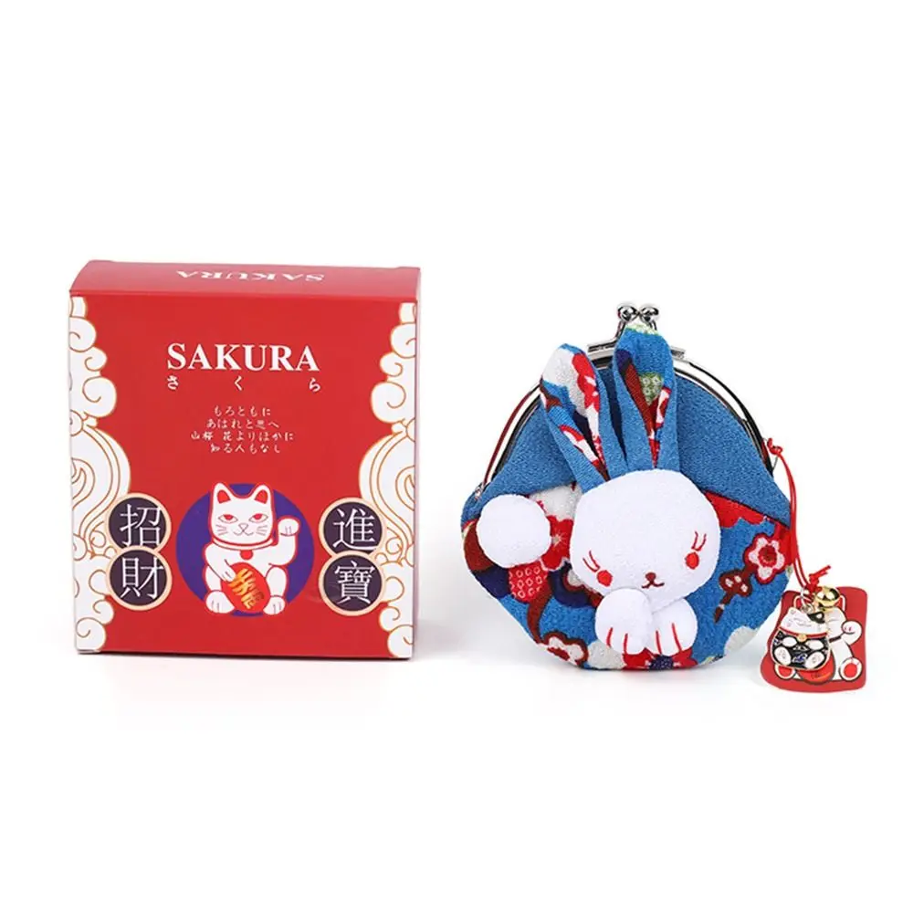 Bring Wealth Maneki Neko Lucky Rabbit Coin Purse Good Luck Handbag Accessories Fortune Rabbit Small Item Bag Clasp Clutch Cotton