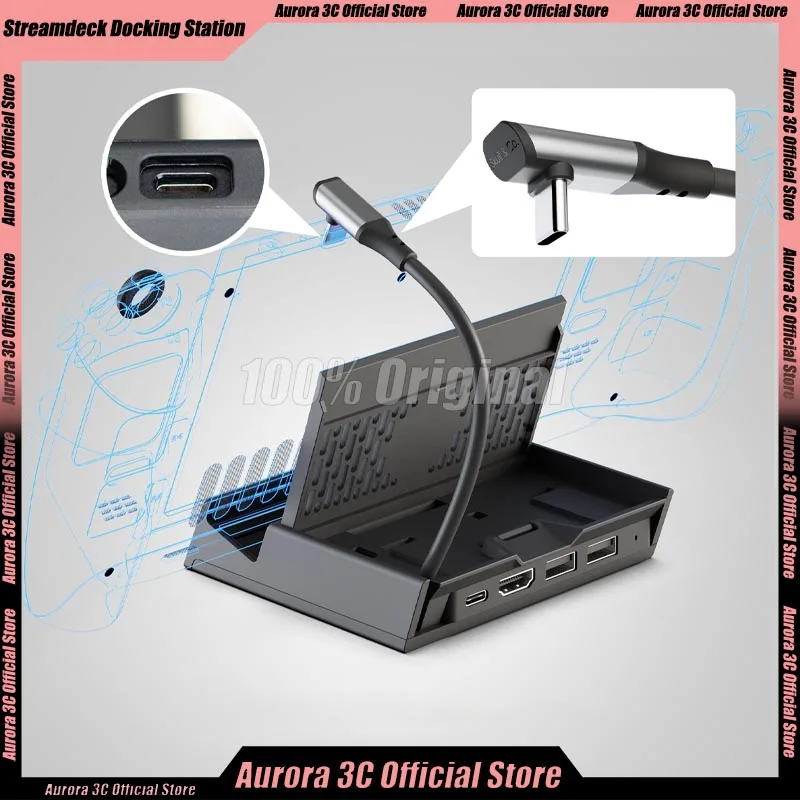 

Savage Raven by Skull & Co. SteamDock Docking Station ROG Ally X Docking Stations Stand USB C Hub with Detachable for Steam Deck