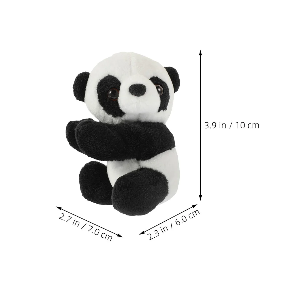 Brelok do kluczy Panda Kungfu Toys Clip for Memo Plush Animal Cartoon Finger Kids Black