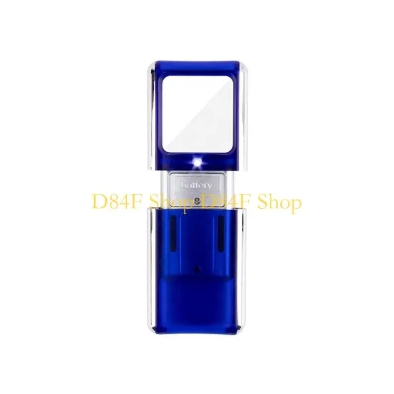 D84F Handheld Lighted Glass Having Grip Handle Lightweight Plastic Enlarger Inspection Enlarge for Extended Usage