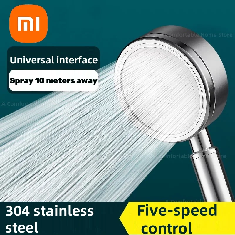 Xiaomi pomme de douche à main haute pression en acier inoxydable 304 5 Modes pomme de douche réglable économie d'eau pomme de douche Spa 2025