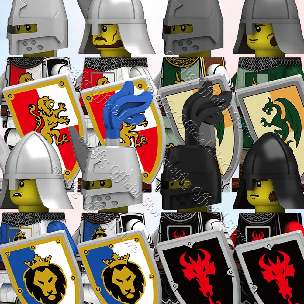 MOC Medieval Military Greek Spartan Warrior Soldier Figure Building Block Army Castle King Knight Shield DIY Bricks Boy Toy Gift