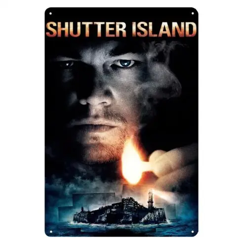 Shutter Island Leonardo DiCaprio Movie Metal Poster Tin Sign 20x30cm Plaque