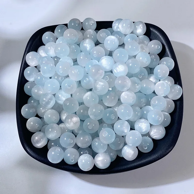 32”, 8 mm, imitatie kattenoog, hars, ronde kralen, losse kralen, armbandkralen, kralen, diy, haartouw, haarspeld, mobiele telefoonketting, armband, ketting, enkelbandje, haaraccessoires,