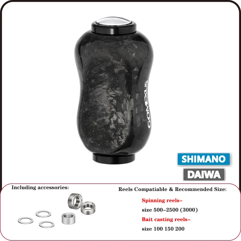 Gomexus Carbon Rollenkraftknopf 20mm F22 für Shimano Exsence Curado DC Daiwa Exist Luvias LT 1000-4000 – Detail 3