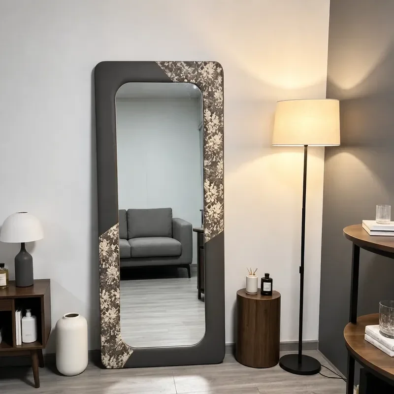 Full Length Floor to Ceiling Mirror Wall Mounted Dressing Mirror for Bedroom Makeup and Outfit Fitting 3D Visual Effect