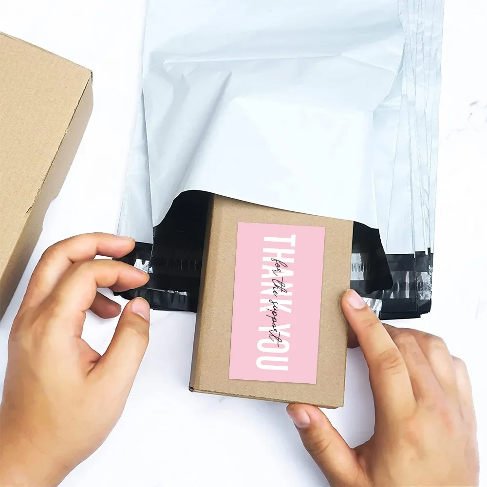 50 قطعة من بطاقات الشكر الوردية مزدوجة الجوانب لبطاقات هدايا الأعمال الصغيرة ومستلزمات تزيين الحفلات وبطاقات المعايدة وتزيين الحزمة