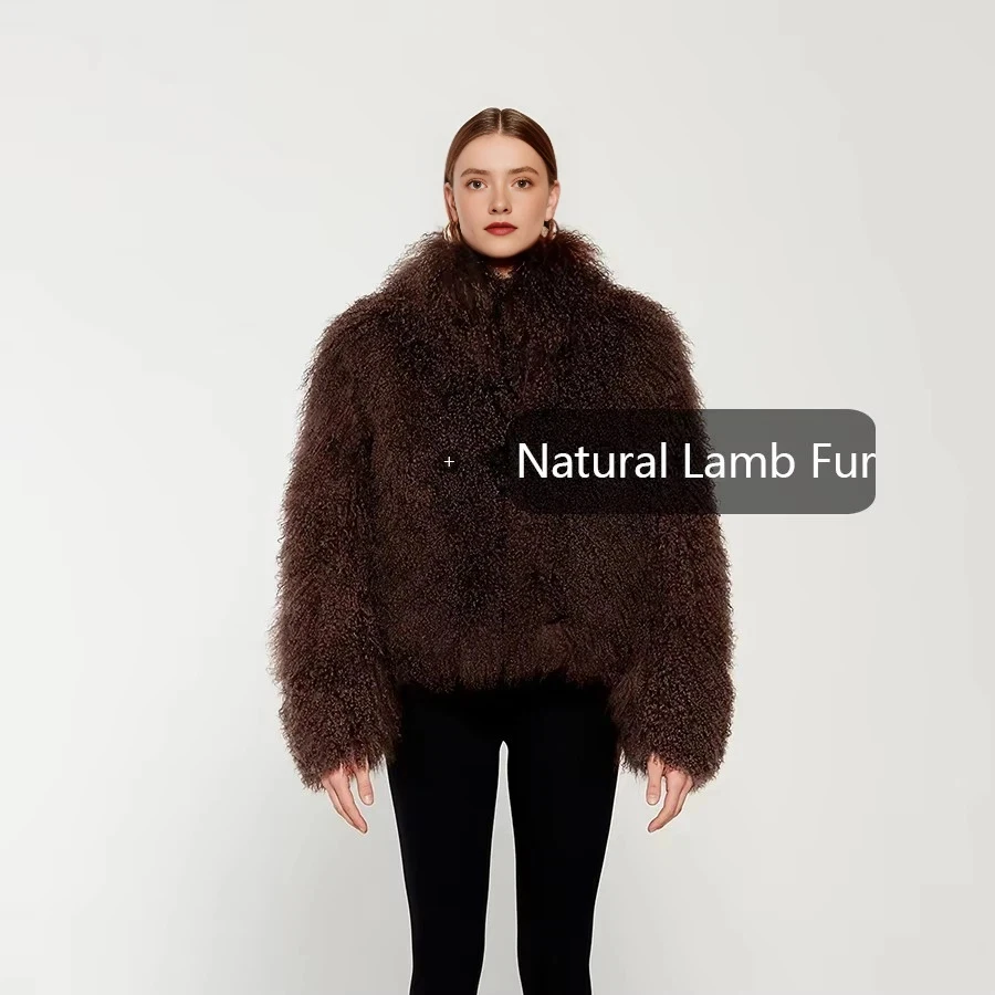 เสื้อโค้ทขนสัตว์ธรรมชาติสำหรับเด็กผู้หญิงเสื้อโค้ทขนแกะมองโกเลียจริงเสื้อโค้ทสั้นอบอุ่นฤดูหนาวสไตล์ทิเบตแจ็คเก็ตขนแกะเสื้อผ้าผู้หญิง