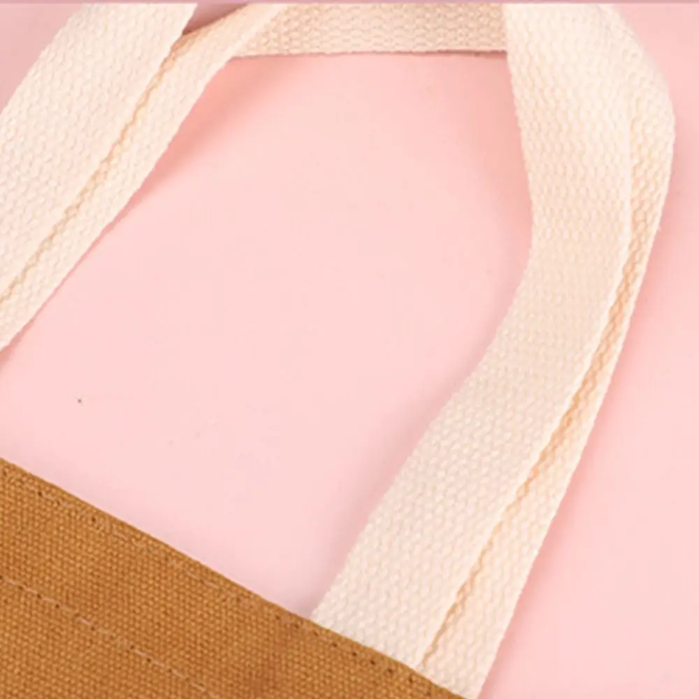 Beach Bag Bucket Bags Mini Bag Temperament Women Handbags Spring Day Picnic Bags Korean Style Canvas Bags Coffee Milk Tea Bags