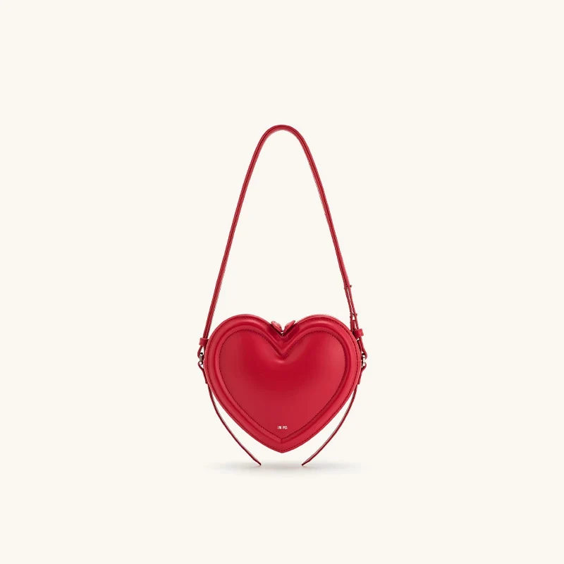 حقيبة كروس نسائية عصرية بكتف واحد، حقيبة حب بتصميم متخصص، حقيبة كروس على شكل قلب