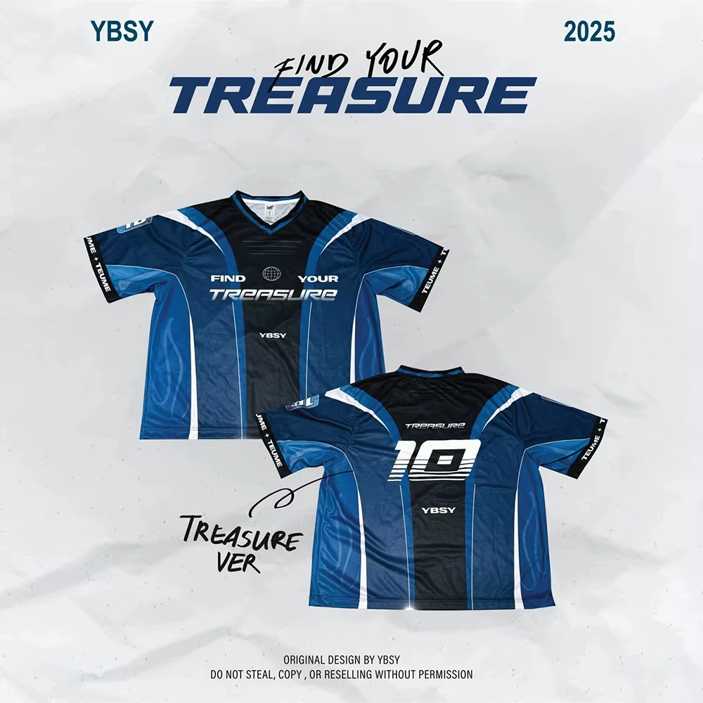 

Эксклюзивный трикотаж YBSY Treasure 2025, мужская новая летняя женская футболка, топы с короткими рукавами, детские корейские трендовые модные футболки большого размера