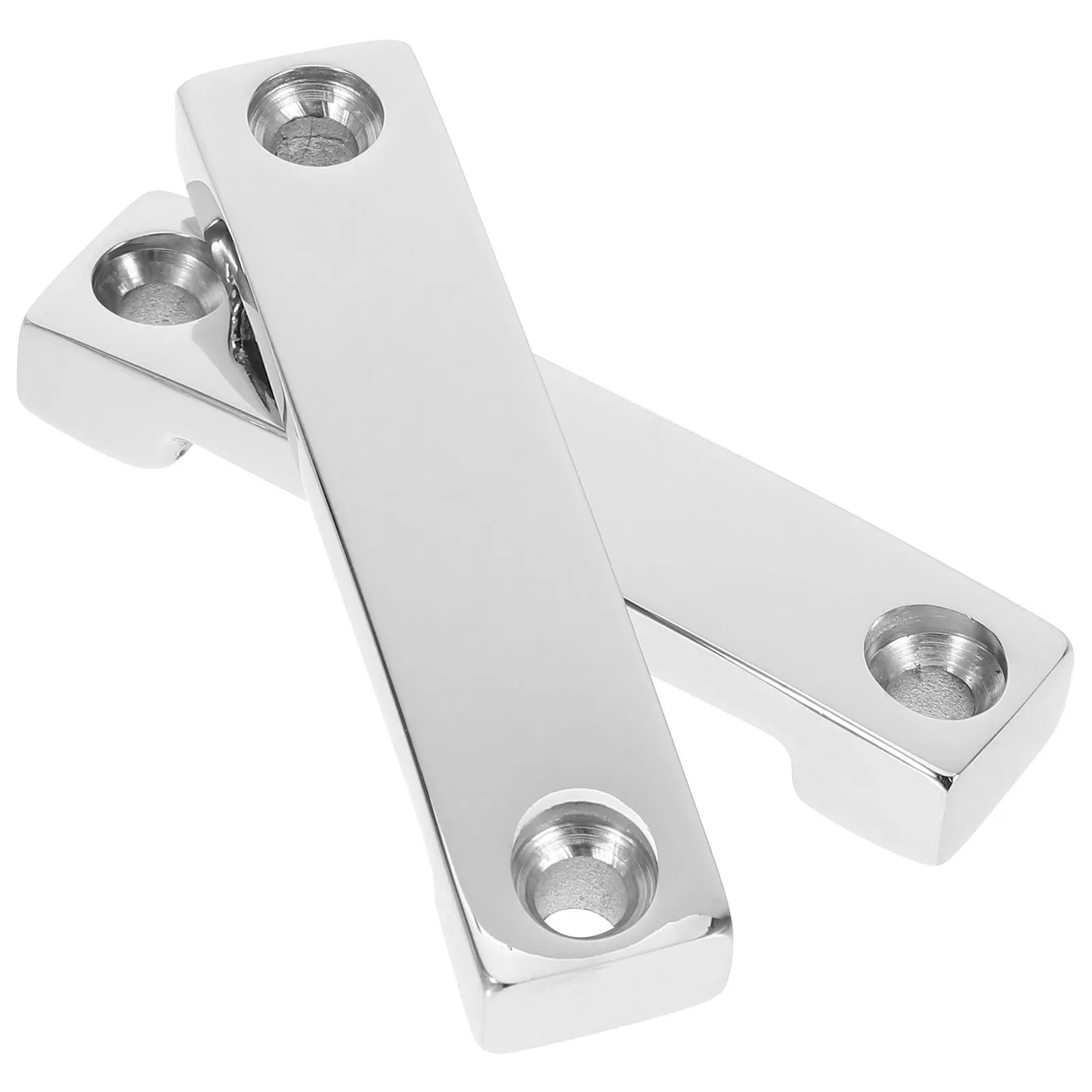 2Pcs Stainless Steel Boat Mounting Saddle Connector Marine Deck Fitting Marine Webbing Pressure Plate Lashing Strap Retaining
