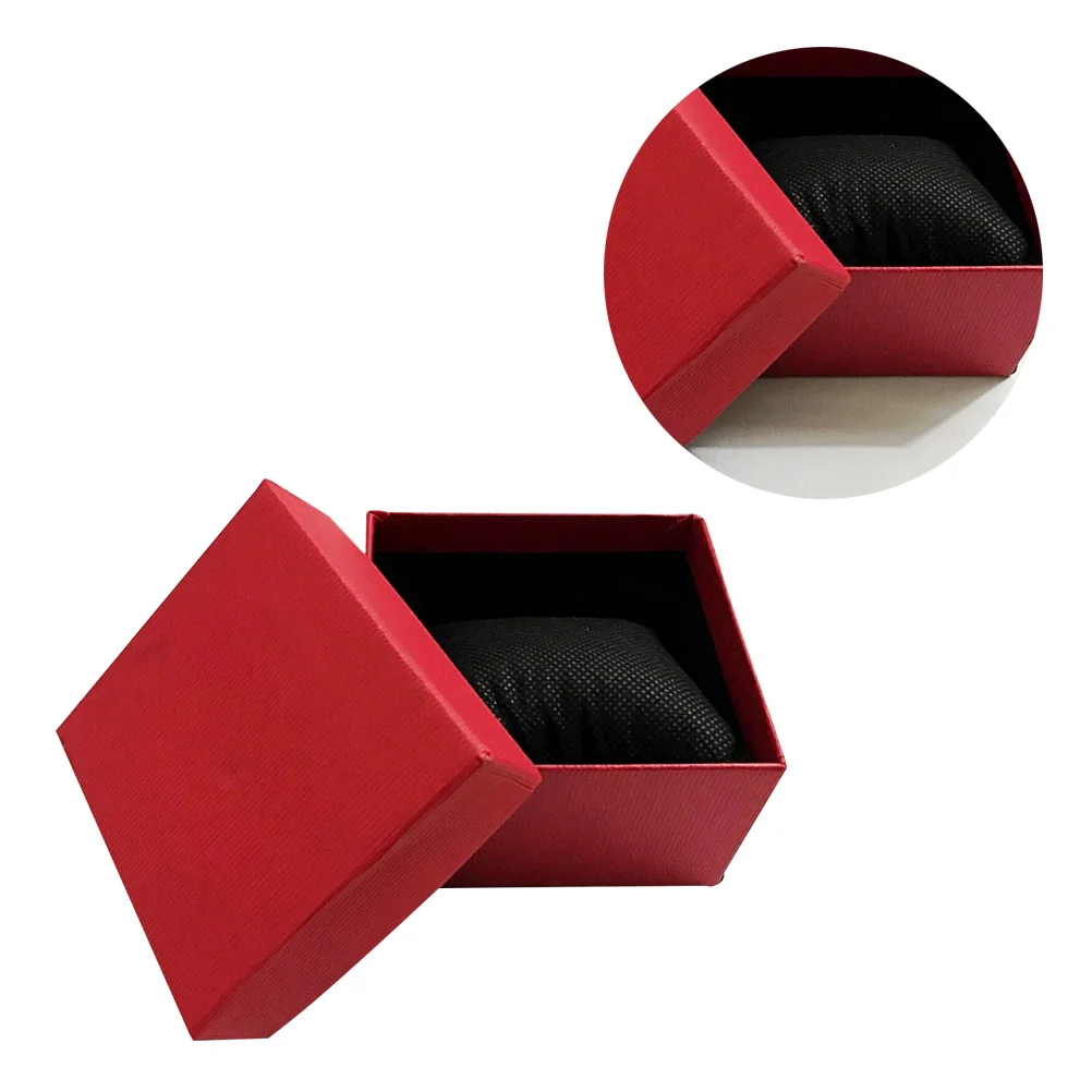 Watch Box Holder Non-woven Fabric Cushion Organizer Storage Box Jewelry Bracelet Storage Gift Case (Random Color)