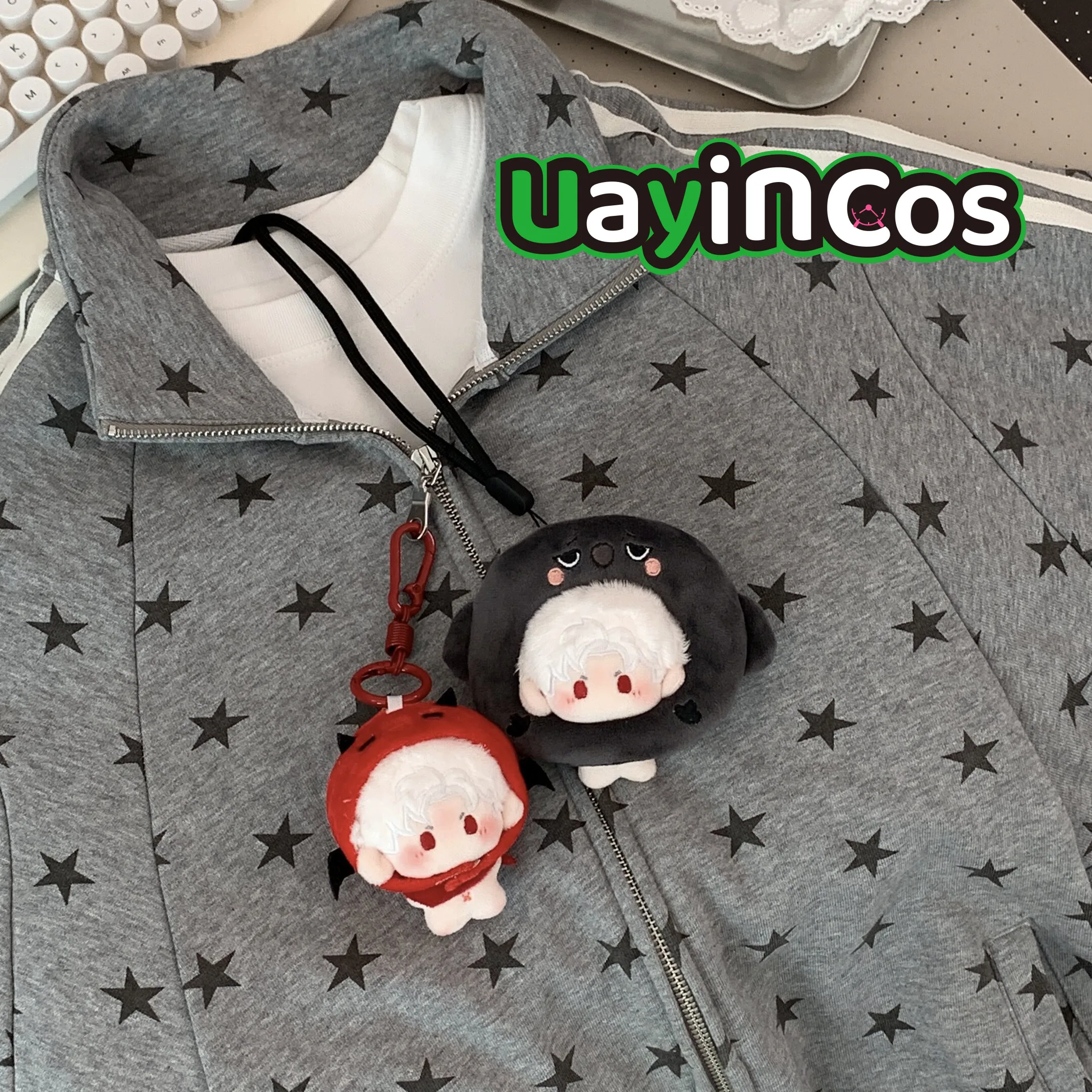 

Плюшевая игрушка-брелок 5 см Love and Deepspace: Силус, Рафаэль, Калеб, Биг Маус, Тове, Головной убор, Одежда для кукол, Аниме-игрушка для сумки