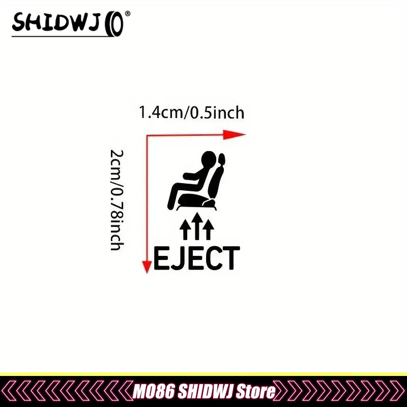 1 قطعة اكسسوارات السيارات روح الدعابة للرجال EJECT ملصقات أزرار ل أزرار السيارة الفارغة نكتة هدية لعشاق السيارات #6