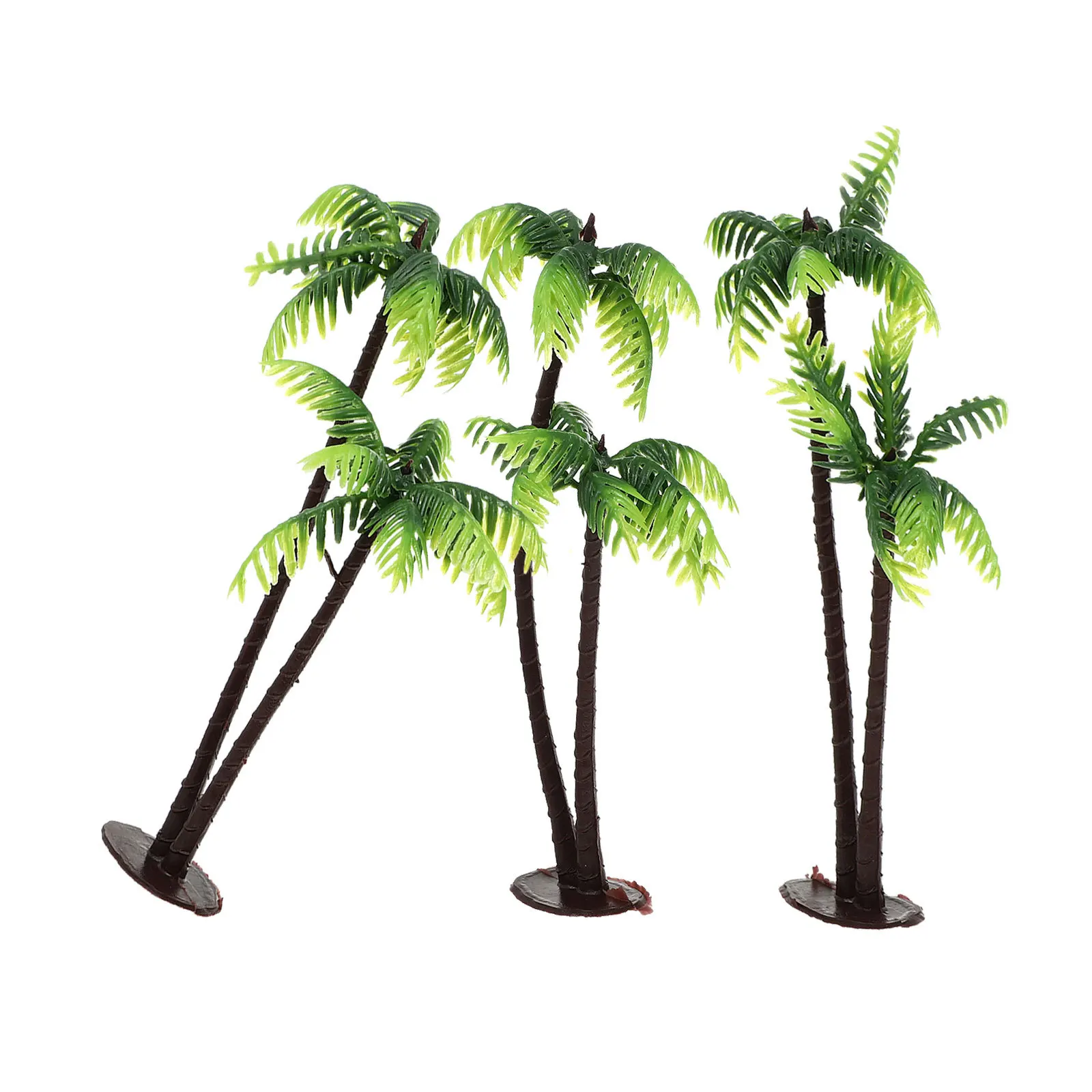 

3Pcs Artificial Coconut Palm Tree Decor for Mini Landscape DIY Bonsai Craft Micro Garden Terrarium Supplies Plastic Miniature