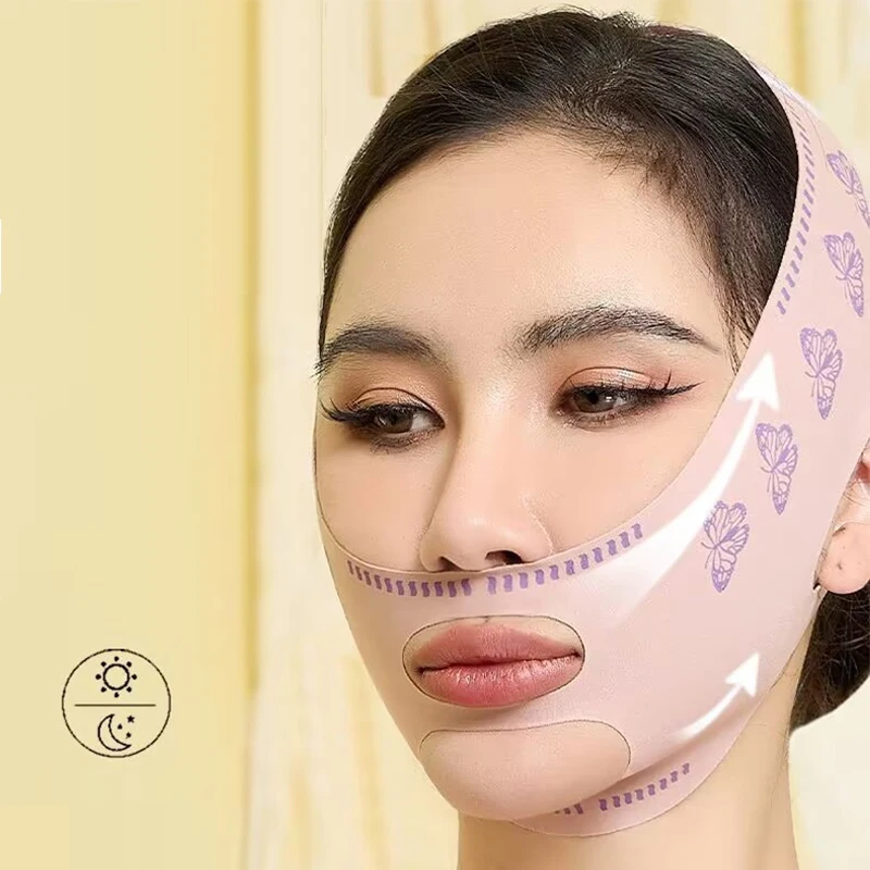 V Face Bandage Breathable Band Cheek Lift Up Anti Wrinkle Face Thin Mask Reduce Double Chin V-Line Shaping Bandage