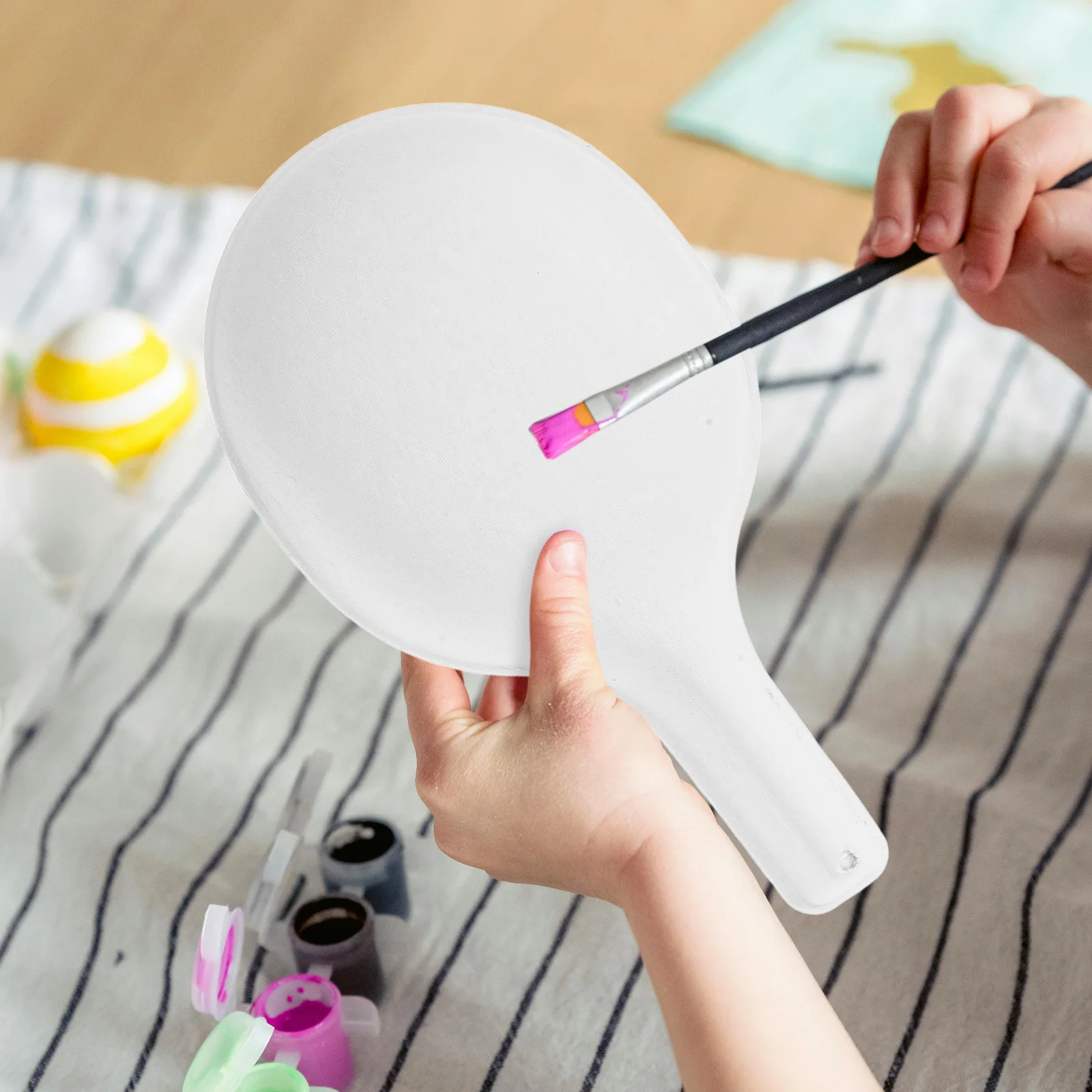 10pcs Blank Paper Spoon Craft Kit For Diy Painting Projects Art Supplies Decorative Unpainted Spoons Handicraft