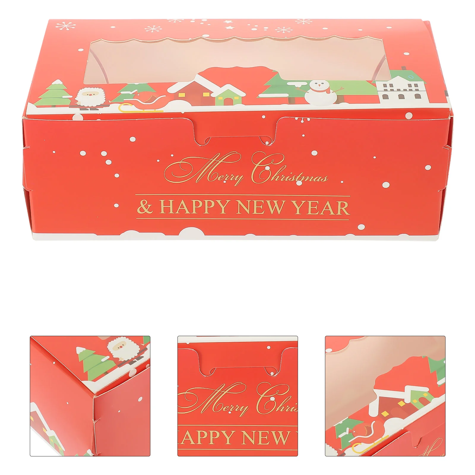 

10 Pcs Cake Macaron Box Bride Christmas Boxes Baked Goods Paper Pastry with Window Gift For Candy