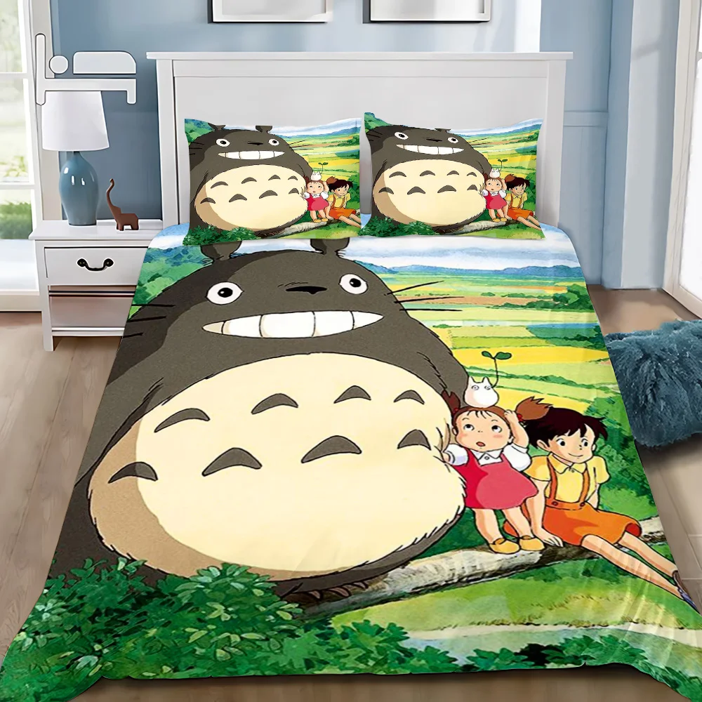 Funda nórdica de Anime, funda de almohada, juego de cama t-motoros Kawaii, decoración de dormitorio para adultos, niños y niñas, Textiles individuales y dobles para el hogar