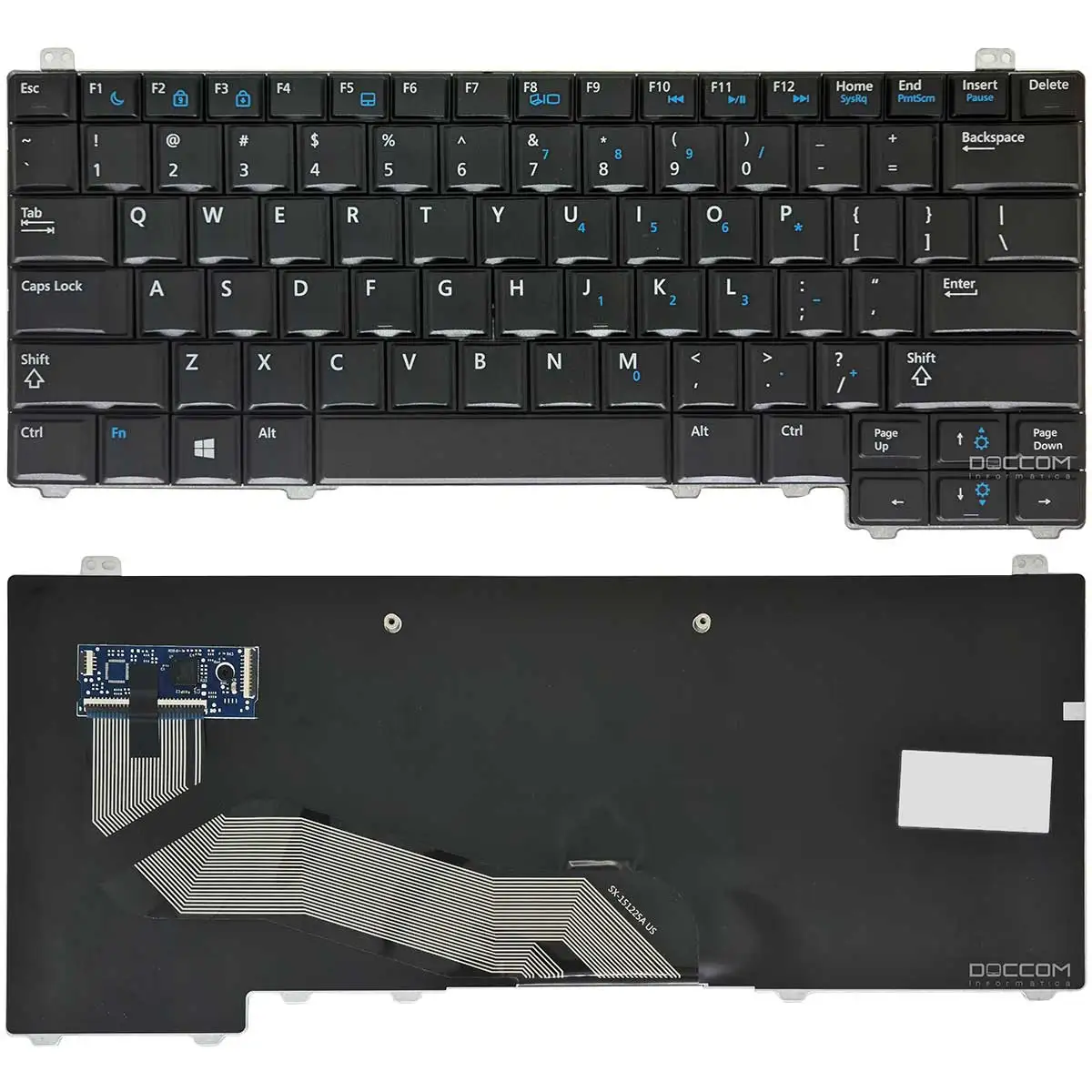 Compatible Keyboard Notebook Dell Latitude 14 E5440 Pk130wq1b29 Pk130wq1b00 03kk86 0h64xf Nsk-ld1bc Layout US Black