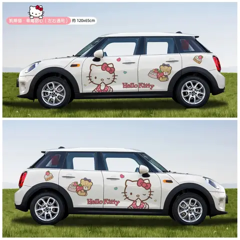 Sanrio-klistermärken Bildekoration Bilkläder Vattentäta solskyddsklistermärken Tecknad Hello Kitty Bildekoration Tillbehör Present 8 best sales Hello Kitty bilklistermärke - №3