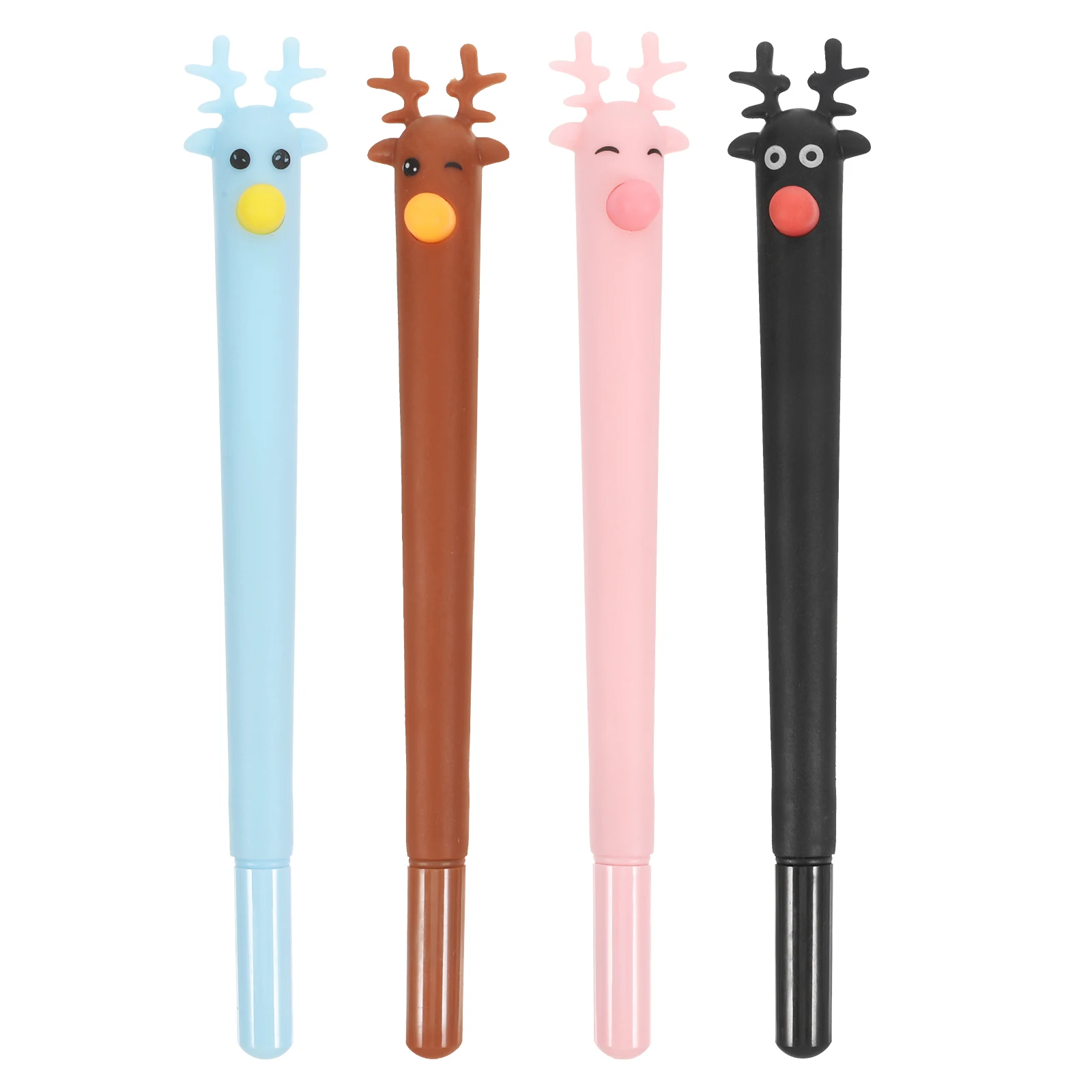 

4pcs Ballpoint Pen Set Sunflower Design Smooth Writing Comfortable Grip Office Home School Use Creative Gift Elk Water Pen