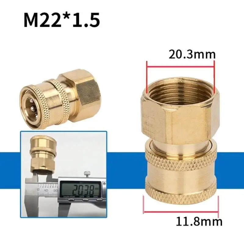Copper Pump Fitting - Copper Fitting For High-pressure Water Jet Machine - Brass Connector - Copper Water Fitting (22mm*15mm)