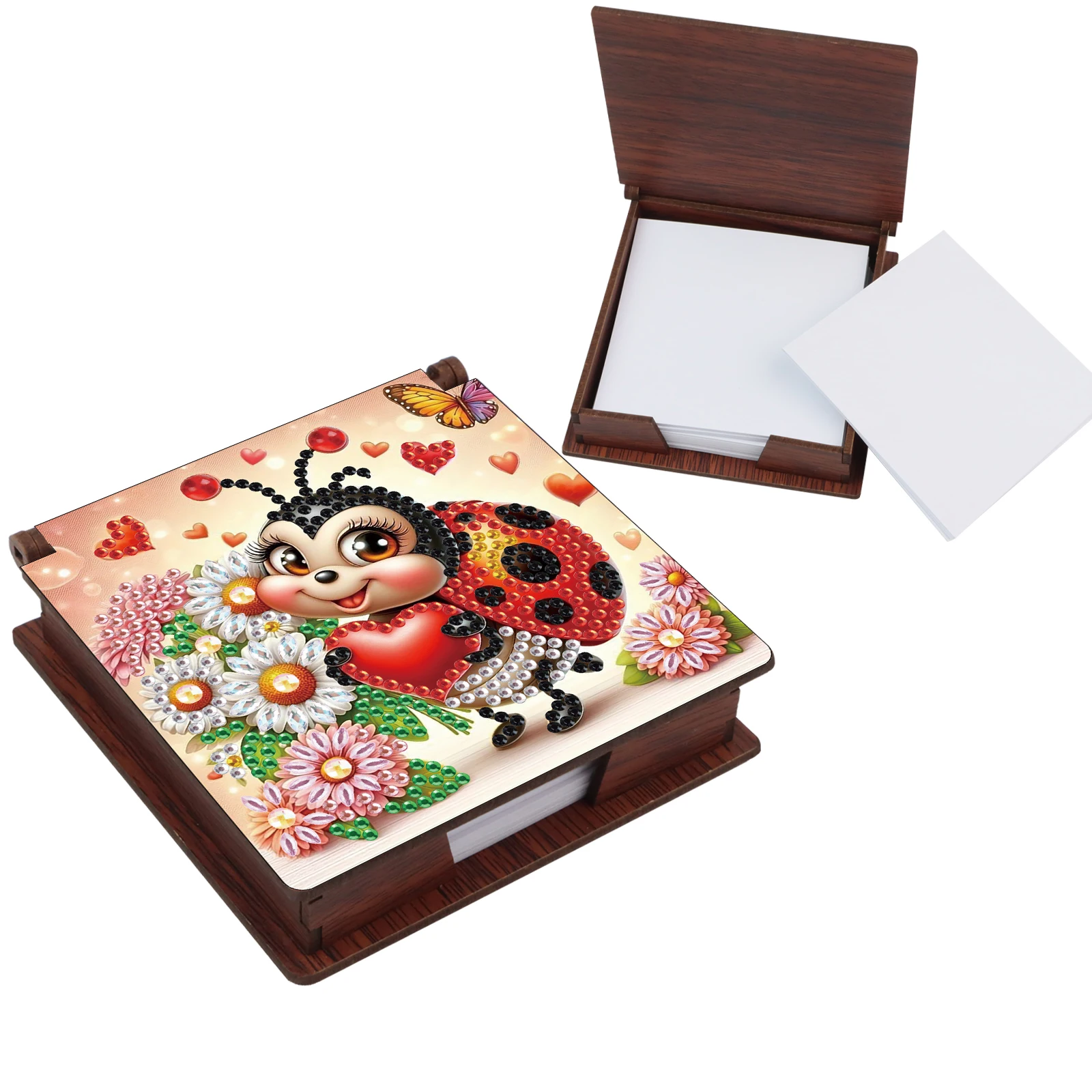 1Pc Diamond Painting Kits Sticky Note Box Cute Theme Sticky Note Organizer Sticky Note Set Sticky Note Storage Tools with Note