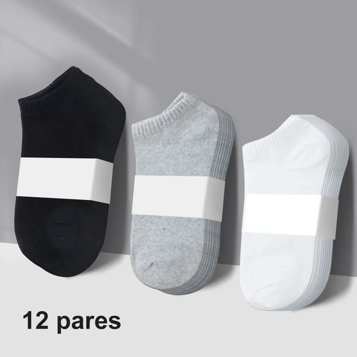 

12 Pairs Men's Socks Boat Socks 12 Pairs Sport Socks Men's Cotton Sock Men Breathable Mens