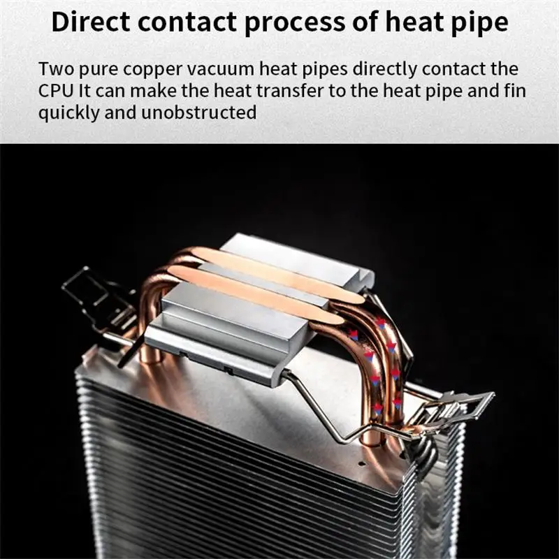 JONSBO-CPU Radiador Cooler, 2 Heat Pipes Tower, Ventilador CPU, 3Pin para Intel, 1151, AMD, AM4, RGB, CR1200, CR1200E