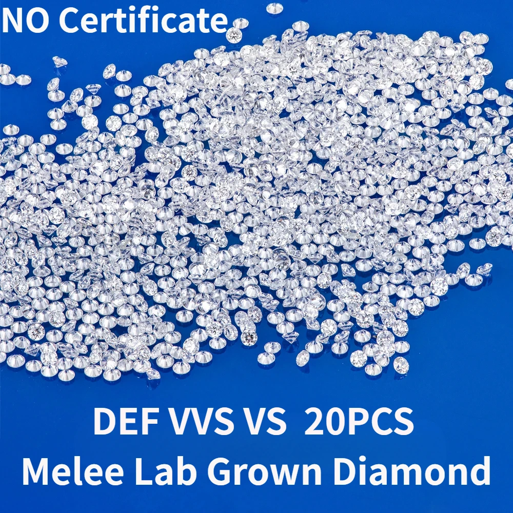 QIBAOKU Jewelry DEF VVS-VS 0.8mm-3.0mm 10pcs 20pcs 30pcs 0.5ct 1ct Melee Lab Grown Diamonds HPHT Little Diamond Wholesale 2026 6