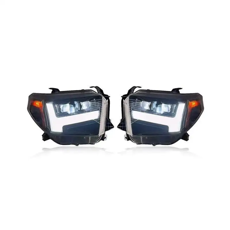 For Toyota Tundra 2014-2021 Headlight Assembly, Upgrade Bi-LED Projector Lens DRL Sequential Turn Signal Plug-and-Play